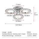 GobekUsa Crystal Raindrop Chandelier LED Ceiling Light for Dining Living Bedroom