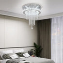 GobekUsa Crystal Raindrop Chandelier LED Ceiling Light for Dining Living Bedroom