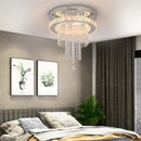 GobekUsa Crystal Raindrop Chandelier LED Ceiling Light for Dining Living Bedroom