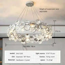 GobekUsa Crystal Ring Chandelier Chrome Ceiling Pendant Light