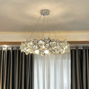 GobekUsa Crystal Ring Chandelier Chrome Ceiling Pendant Light