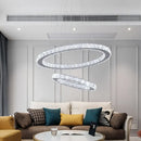 GobekUsa Crystal Ring Chandelier Pendant Light for Living Dining Room