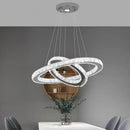 GobekUsa Crystal Ring Chandelier Pendant Light for Living Dining Room