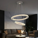 GobekUsa Crystal Ring Chandelier Pendant Light for Living Dining Room