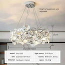 GobekUsa Crystal Ring Chandelier Chrome Ceiling Pendant Light