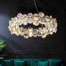 GobekUsa Crystal Ring Chandelier Chrome Ceiling Pendant Light