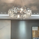 GobekUsa Crystal Ring Chandelier Chrome Ceiling Pendant Light