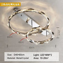 GobekUsa Crystal Ring Chandelier: Modern Dimmable LED Ceiling Fixture