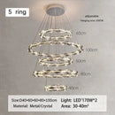 GobekUsa Crystal Ring Chandelier: Modern Dimmable LED Ceiling Fixture