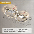GobekUsa Crystal Ring Chandelier: Modern Dimmable LED Ceiling Fixture