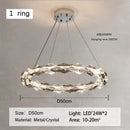 GobekUsa Crystal Ring Chandelier: Modern Dimmable LED Ceiling Fixture