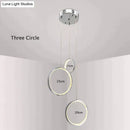 GobekUsa Crystal Rings LED Pendant Light Fixture For Indoor Lamp Lamparas De Techo Surface Mounting Pendant Lamp For Bedroom Dining Room