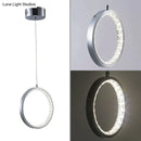 GobekUsa Crystal Rings LED Pendant Light Fixture For Indoor Lamp Lamparas De Techo Surface Mounting Pendant Lamp For Bedroom Dining Room