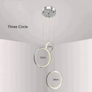 GobekUsa Crystal Rings LED Pendant Light Fixture For Indoor Lamp Lamparas De Techo Surface Mounting Pendant Lamp For Bedroom Dining Room