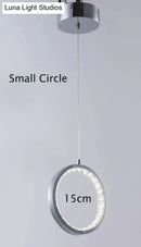 GobekUsa Crystal Rings LED Pendant Light Fixture For Indoor Lamp Lamparas De Techo Surface Mounting Pendant Lamp For Bedroom Dining Room