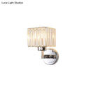 GobekUsa Modern Chrome Wall Sconce Light with Crystal Rod Shade - 1-Light Hallway Wall Mount