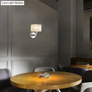 GobekUsa Modern Chrome Wall Sconce Light with Crystal Rod Shade - 1-Light Hallway Wall Mount