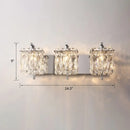 GobekUsa Contemporary Rectangle Wall Mount Sconce Light with Crystal Shade - Elegant Beveled Design