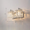 GobekUsa Contemporary Rectangle Wall Mount Sconce Light with Crystal Shade - Elegant Beveled Design