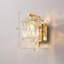GobekUsa Contemporary Rectangle Wall Mount Sconce Light with Crystal Shade - Elegant Beveled Design