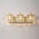 GobekUsa Contemporary Rectangle Wall Mount Sconce Light with Crystal Shade - Elegant Beveled Design