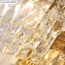 GobekUsa Contemporary Rectangle Wall Mount Sconce Light with Crystal Shade - Elegant Beveled Design