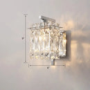 GobekUsa Contemporary Rectangle Wall Mount Sconce Light with Crystal Shade - Elegant Beveled Design