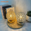 GobekUsa Crystal Table Lamp: Modern Desktop E27 LED Desk Lamp for Parlor, Bed Room, Bedside Cabinet