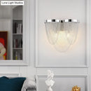 GobekUsa Modern Tassel Wall Light with 2 Aluminum Lights in Chrome Finish for Bedroom