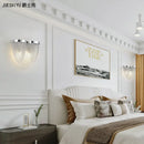 GobekUsa Modern Tassel Wall Light with 2 Aluminum Lights in Chrome Finish for Bedroom