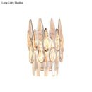 GobekUsa Nordic Chrome Sconce Light with Crystal Teardrop Shade - 1 Light Wall Mount for Living Room