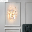 GobekUsa Nordic Chrome Sconce Light with Crystal Teardrop Shade - 1 Light Wall Mount for Living Room