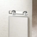 GobekUsa Modern Chrome Vanity Light Fixture with Clear Crystal Accents - 2/3 Bulbs, Warm/White Light