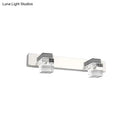 GobekUsa Modern Chrome Vanity Light Fixture with Clear Crystal Accents - 2/3 Bulbs, Warm/White Light