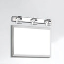 GobekUsa Modern Chrome Vanity Light Fixture with Clear Crystal Accents - 2/3 Bulbs, Warm/White Light