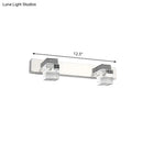 GobekUsa Modern Chrome Vanity Light Fixture with Clear Crystal Accents - 2/3 Bulbs, Warm/White Light