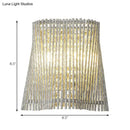 GobekUsa Modern Aluminum Tapered Wall Lamp - 2-Light Chrome Wall Mount with Crystal Beaded Strand