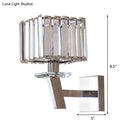 GobekUsa Modern Clear Crystal Wall Light - Stylish 1 Light Chrome Sconce for Corridor