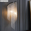 GobekUsa Minimalist Aluminum Wall Sconce Light with 2 Silver Bulbs - Perfect Bedside Lamp