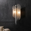GobekUsa Minimalist Aluminum Wall Sconce Light with 2 Silver Bulbs - Perfect Bedside Lamp