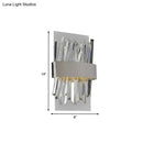 GobekUsa Contemporary Chrome LED Crystal Wall Sconce - Elegant Bedroom Lighting Solution