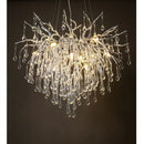 GobekUsa Crystal Water Drop Branch Chandelier: Luxury LED Lighting for Hall, Living Room, or Bar