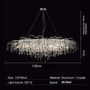 GobekUsa Crystal Water Drop Branch Chandelier: Luxury LED Lighting for Hall, Living Room, or Bar