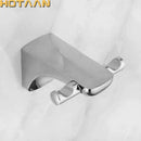 Modern chrome crystal zinc robe hook bathroom towel rack by Decorbites