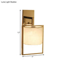 GobekUsa Modern Chrome Cylinder Wall Sconce Light – Fabric Shade, 1-Light Fixture