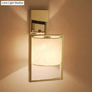 GobekUsa Modern Chrome Cylinder Wall Sconce Light – Fabric Shade, 1-Light Fixture