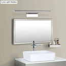 GobekUsa LED Bathroom Wall Lamp in Chrome - Cylinder Vanity Lighting with Warm/White Light, 10"/16" L