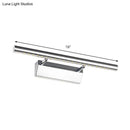 GobekUsa LED Bathroom Wall Lamp in Chrome - Cylinder Vanity Lighting with Warm/White Light, 10"/16" L