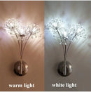 GobekUsa Dandelion Crystal Flower Wall Lamp for Bathroom, Bedroom, Living Room.