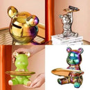 Modern chrome decorbites bear doll storage tray living room key holder by Decorbites
